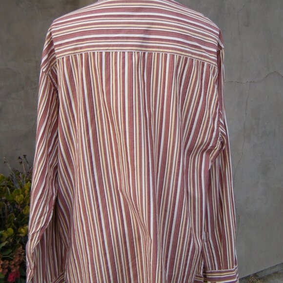 CUBAVERA XL STRIPED AND FLORAL 100% COTTON SHIRT - Picture 6 of 6